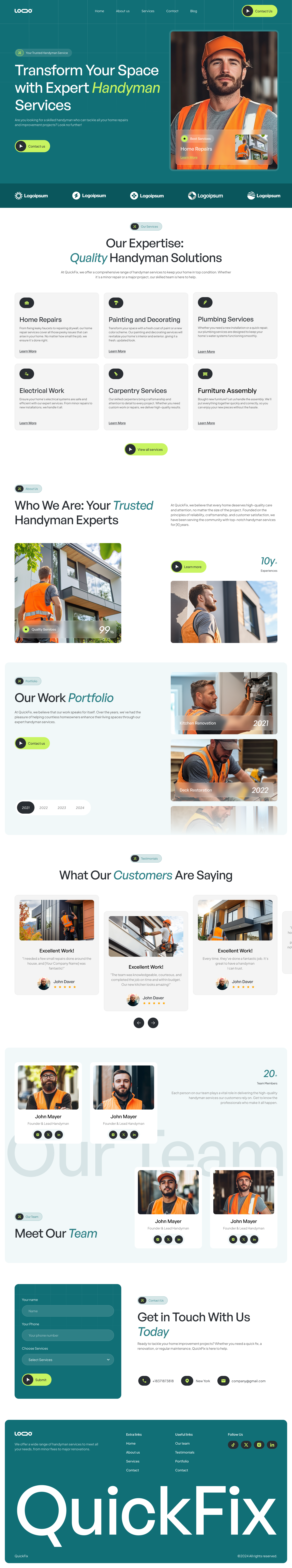 Handyman Website Concept