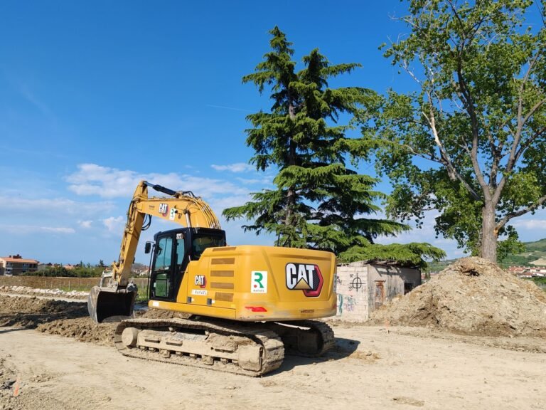 Excavator working on a construction site