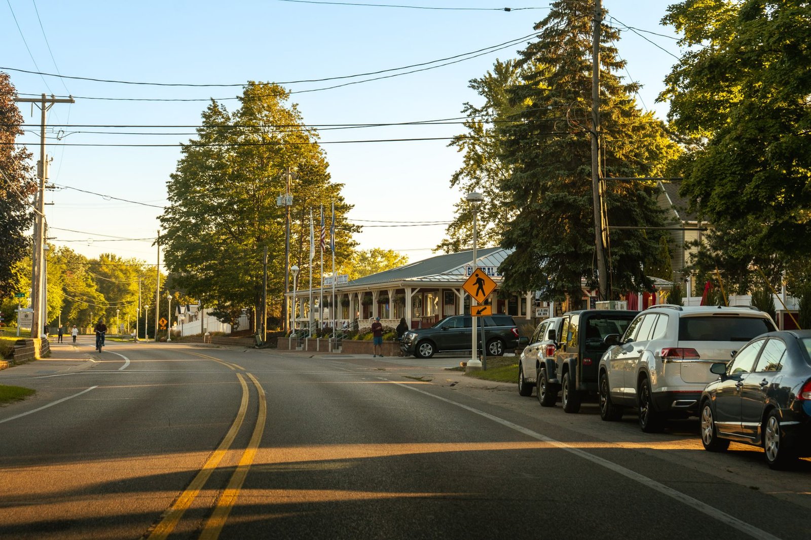 Small town Michigan main street